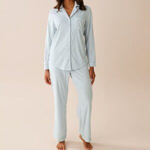 Sky Blue Soft Velour PJ Set - Medium